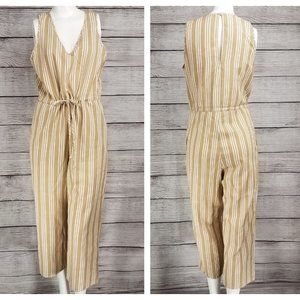 Anthropologie Drew S Striped Jumpsuit Cropped
